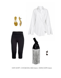KATE SHIRT + NARA CAPRI black + CHIC&COOL black