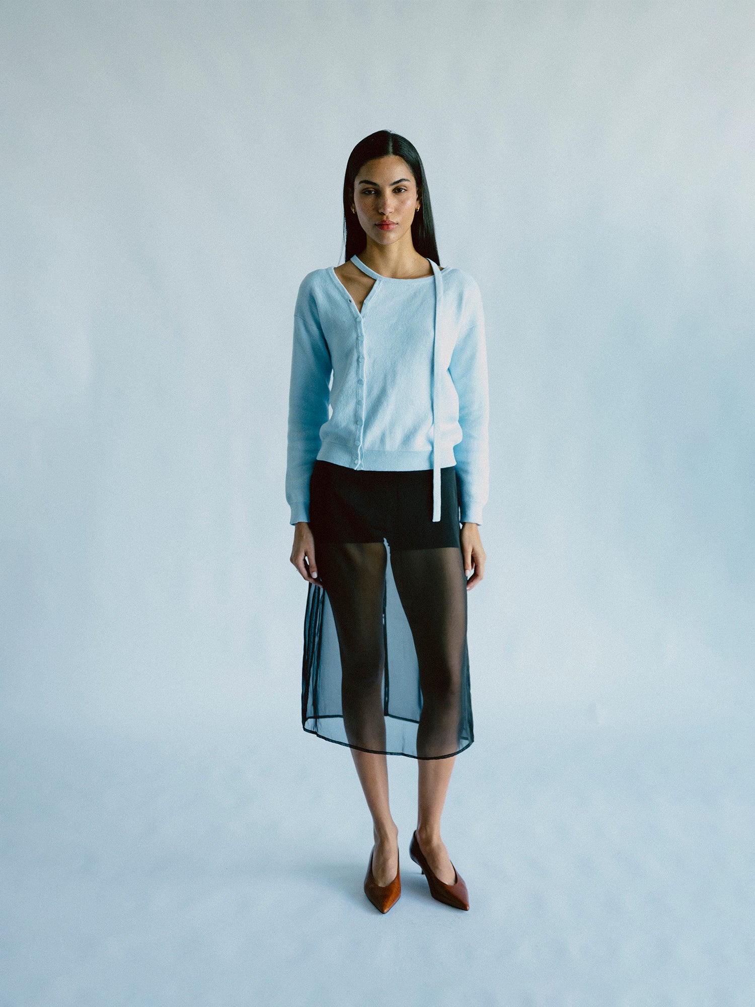 CHRISTY CARDIGAN - icy blue