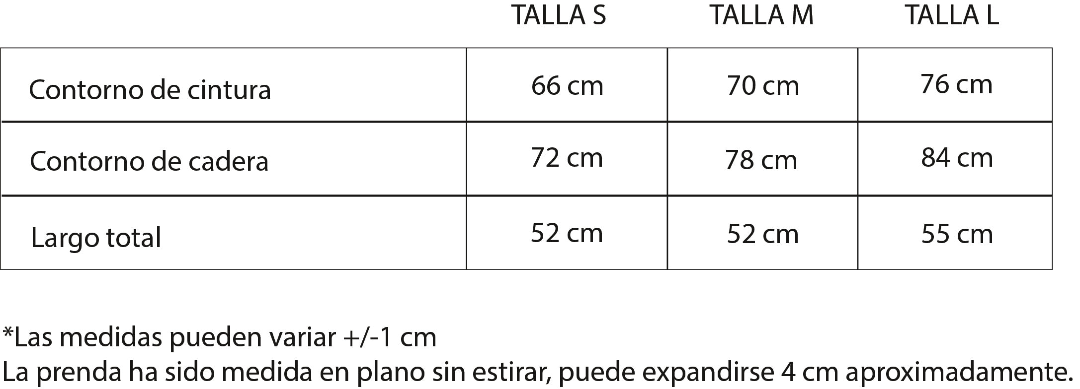 Guía de tallas