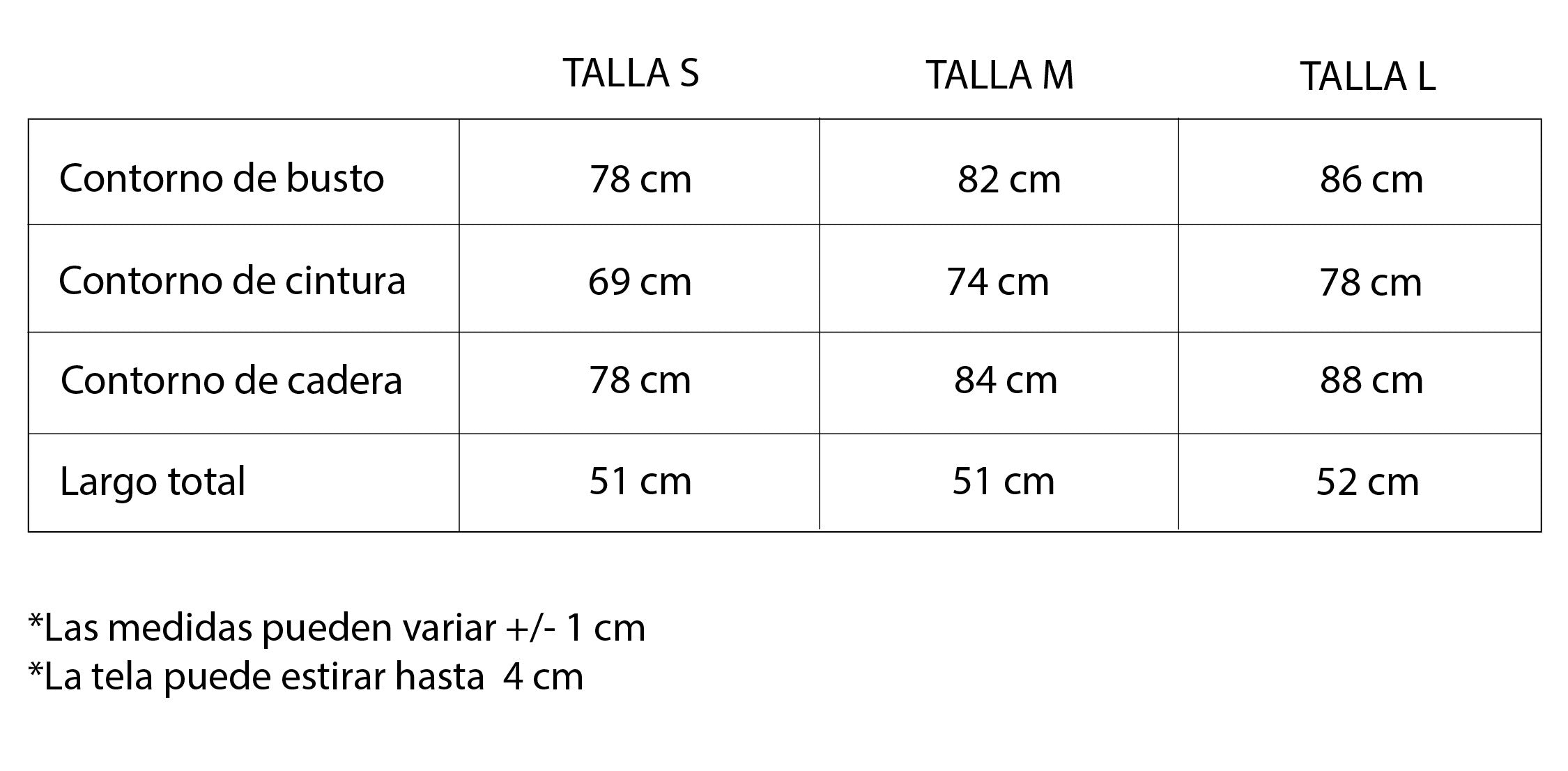 Guía de tallas