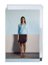 CHRISTY CARDIGAN icy blue + MARGARET SKIRT