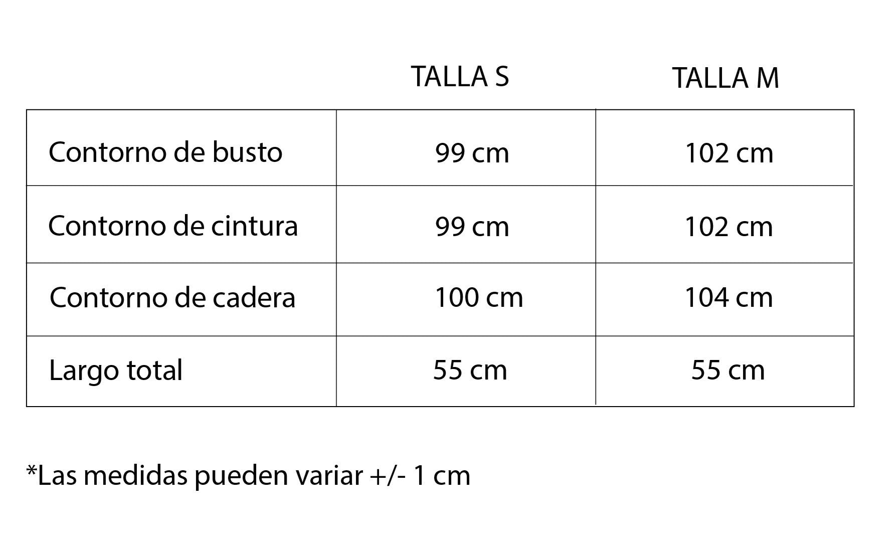 Guía de tallas