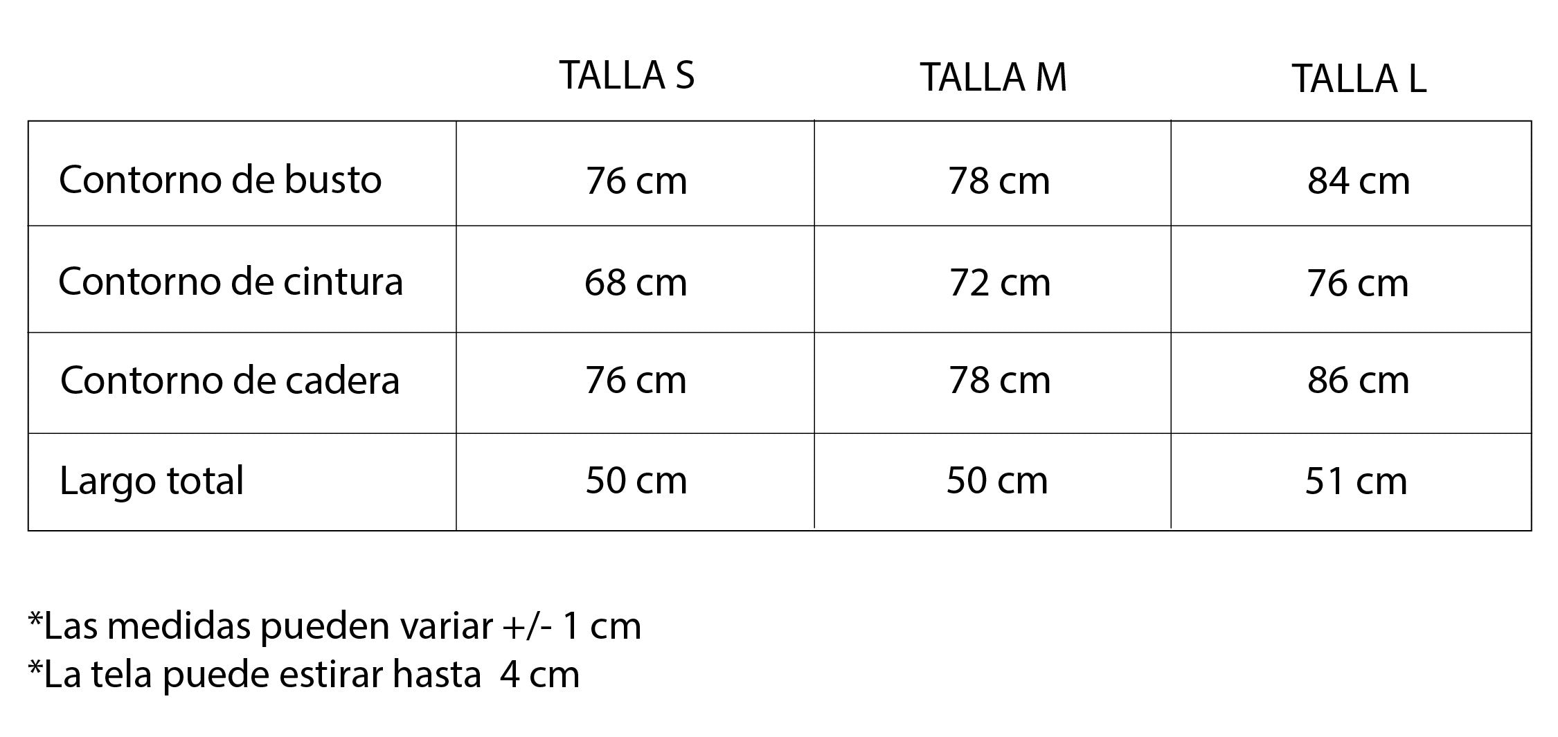 Guía de tallas