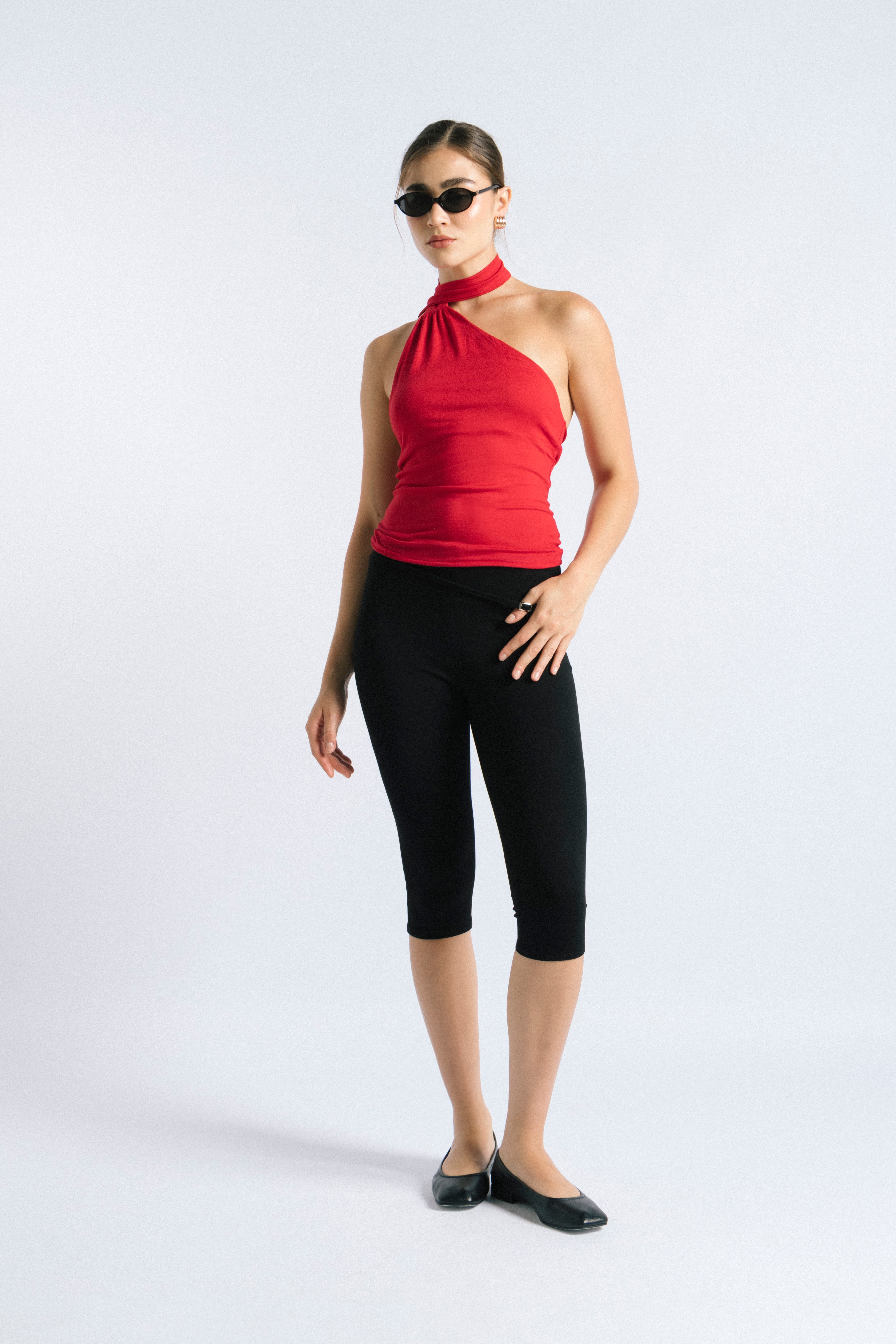 ALEXA HALTER TOP - RED